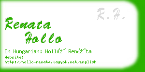 renata hollo business card